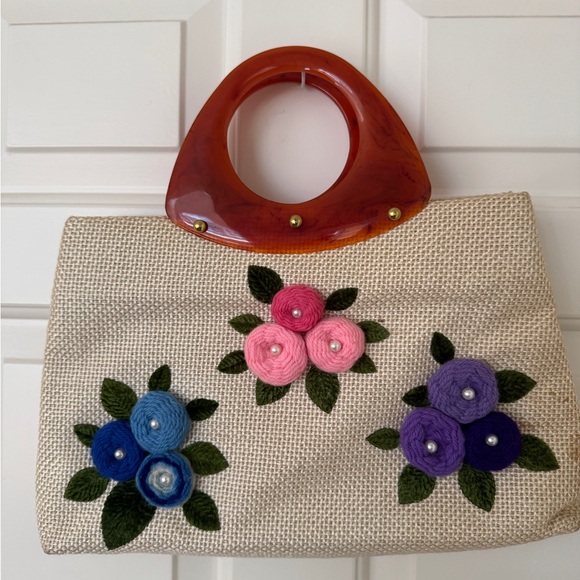 Vintage Floral Embellished Handbag - Picture 2 of 9